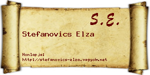 Stefanovics Elza névjegykártya